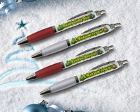 Ручка с полиграфической вставкой именная (зеленые)